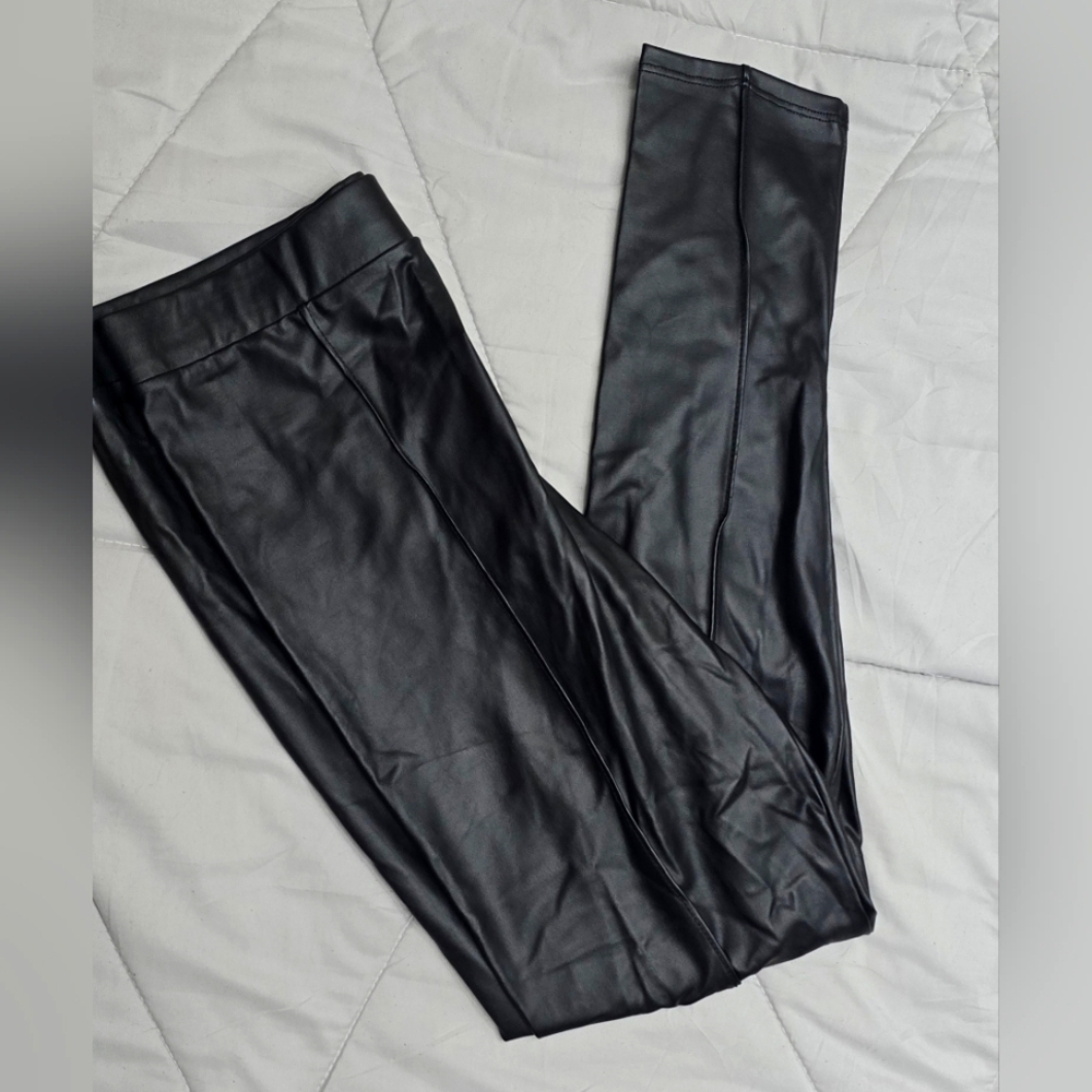 Black Faux Leather Pants Leggings